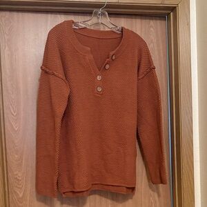 Amazon Women's Button-Up Sweater - Rust
Size Medium